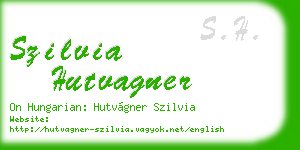 szilvia hutvagner business card